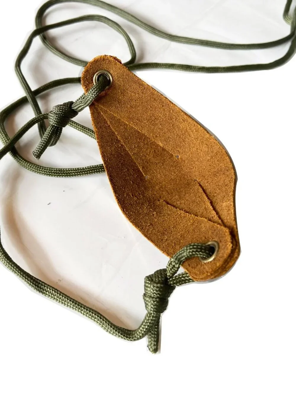 Leather Shepherd Sling Handmade Paracord Shepherds Sling Rock Thrower Old-Fashio